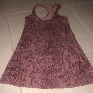 Lululemon Cool Racerback Fitted snakeprint tank